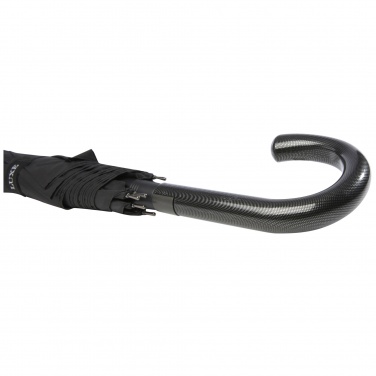 Logo trade promotional products image of: Fontana 23" auto open umbrella with carbon look and crooked handle