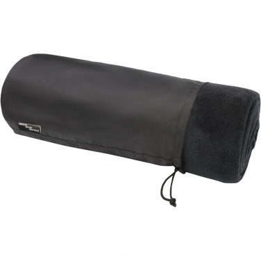 Logo trade promotional merchandise image of: Lily GRS certified RPET coral fleece blanket