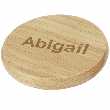 Logotrade corporate gift image of: Scoll wooden coaster with bottle opener