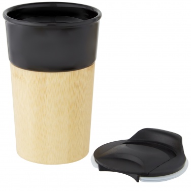Logotrade advertising products photo of: Pereira 320 ml porcelain mug with bamboo outer wall