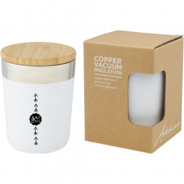 Logo trade corporate gifts picture of: Lagan 300 ml stainless steel tumbler with bamboo lid