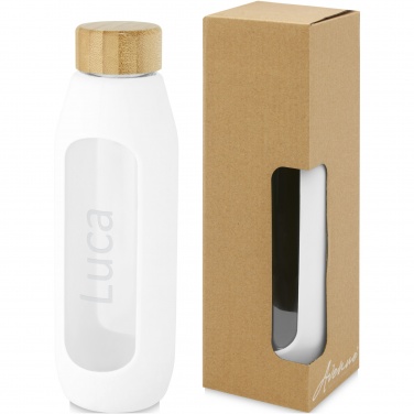 Logo trade corporate gift photo of: Tidan 600 ml borosilicate glass bottle with silicone grip