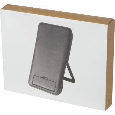 Logo trade promotional giveaways image of: Loop 10W recycled plastic wireless charging pad with phone stand