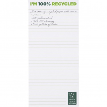 Logo trade corporate gifts image of: Desk-Mate® 1/3 A4 recycled notepad