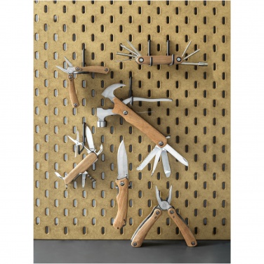 Logo trade promotional merchandise photo of: Anderson 12-function medium wooden multi-tool