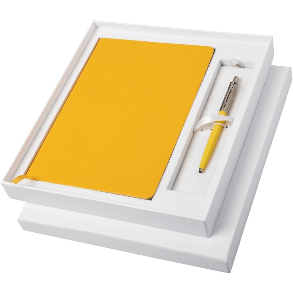 Logo trade advertising products image of: Parker Classic notebook and Parker pen gift box