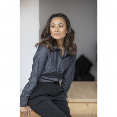 Logo trade business gift photo of: Cuprite long sleeve women's organic shirt