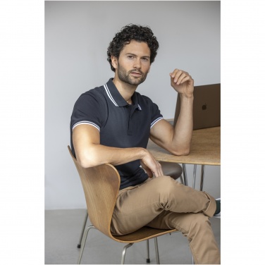Logo trade business gifts image of: Amarago short sleeve men's tipping polo