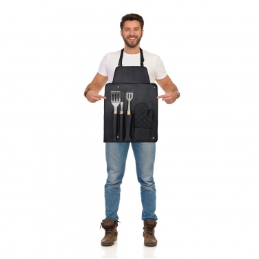 Logo trade promotional gifts picture of: Gril 3-piece BBQ tools set and glove 