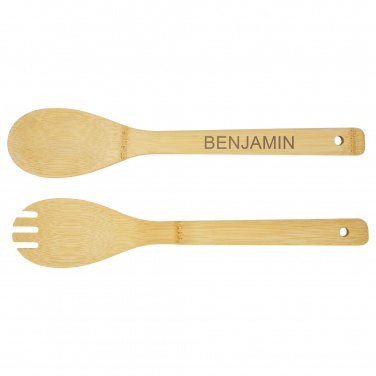 Logotrade advertising product picture of: Argulls bamboo salad bowl and tools