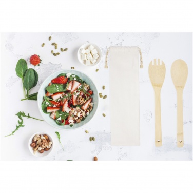 Logo trade promotional items picture of: Endiv bamboo salad spoon and fork
