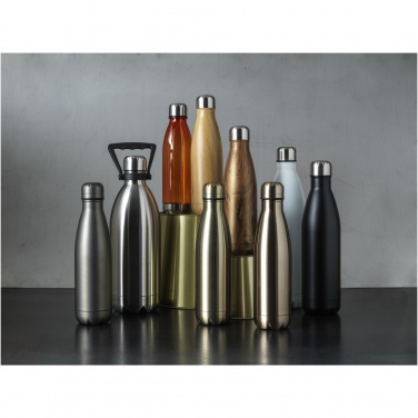 Logo trade promotional items image of: Cove 500 ml vacuum insulated stainless steel bottle with wood print