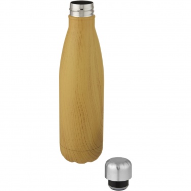 Logo trade promotional gift photo of: Cove 500 ml vacuum insulated stainless steel bottle with wood print