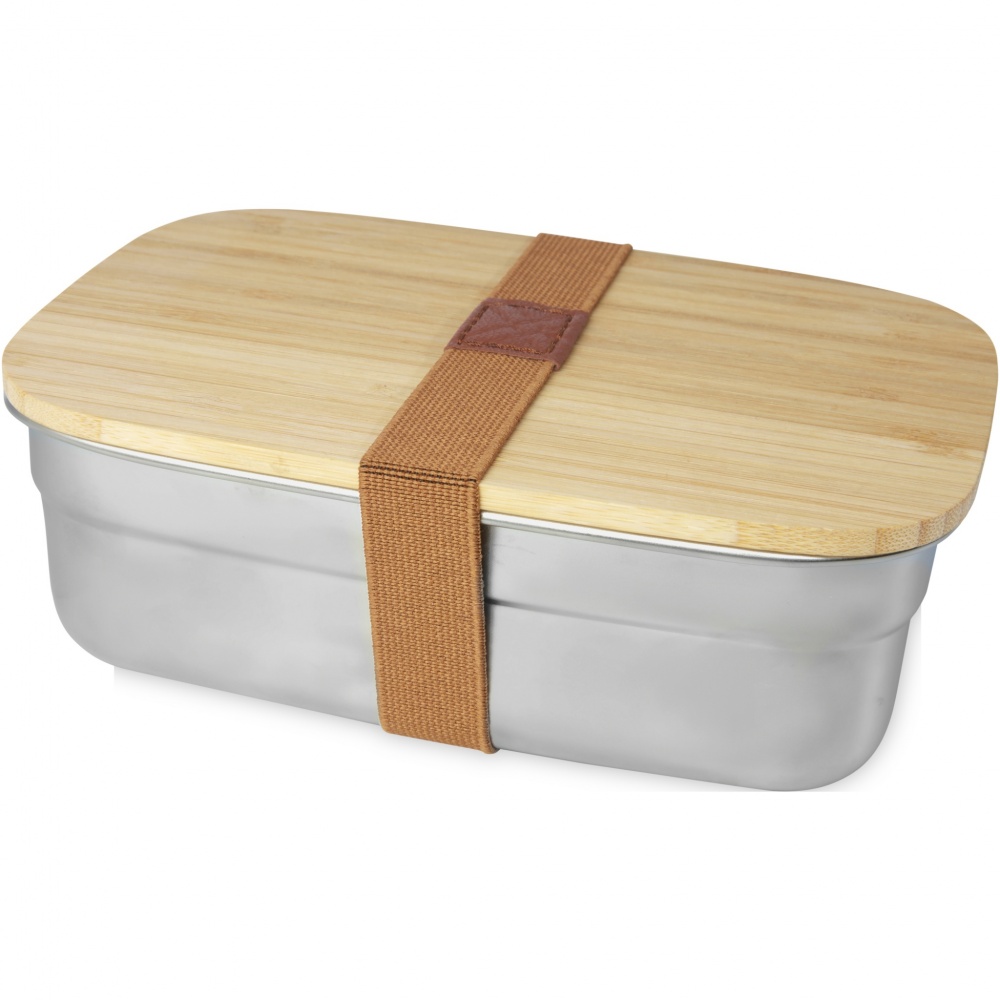 Logotrade promotional product picture of: Tite stainless steel lunch box with bamboo lid