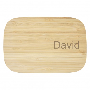 Logo trade business gift photo of: Tite stainless steel lunch box with bamboo lid