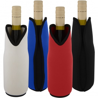 Logo trade business gifts image of: Noun recycled neoprene wine sleeve holder