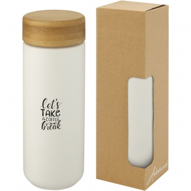 Logo trade promotional giveaway photo of: Lumi 300 ml ceramic tumbler with bamboo lid