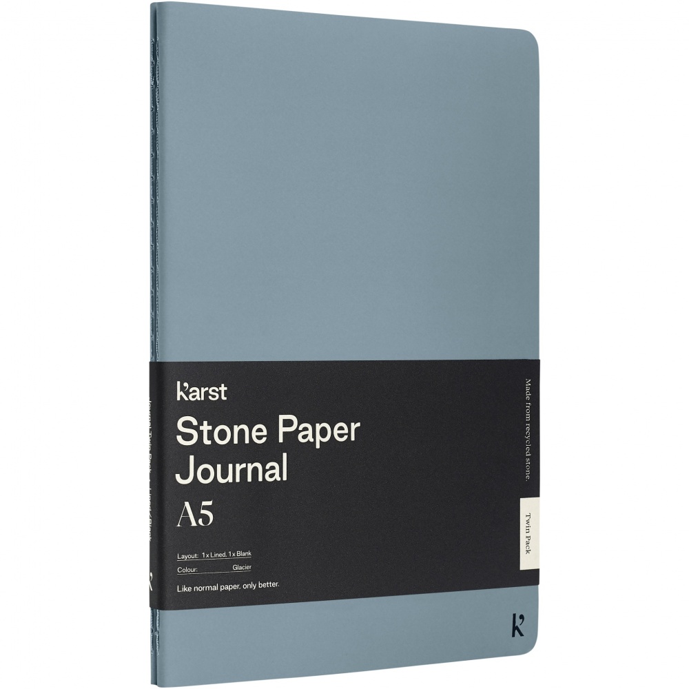 Logo trade promotional product photo of: Karst® A5 stone paper journal twin pack