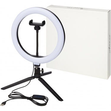 Logotrade promotional giveaway picture of: Studio ring light for selfies and vlogging with phone holder and tripod