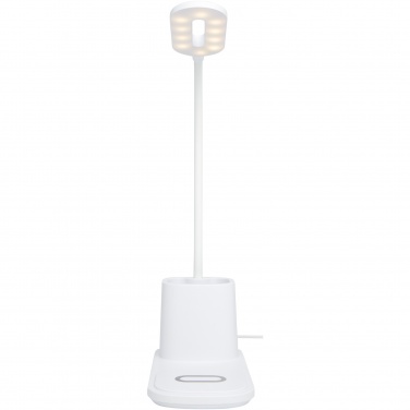 Logotrade promotional products photo of: Bright desk lamp and organizer with wireless charger