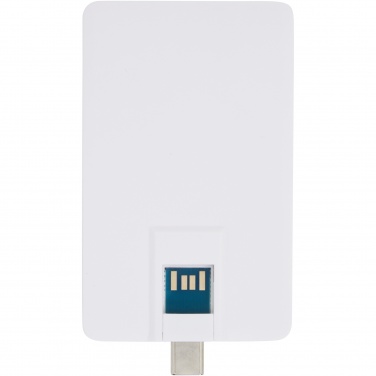 Logo trade promotional products image of: Duo slim 64GB USB drive with Type-C and USB-A 3.0