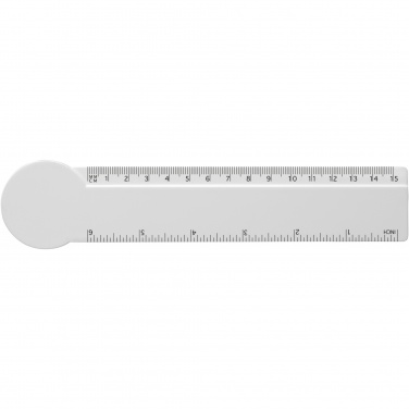 Logo trade advertising products picture of: Tait 15 cm circle-shaped recycled plastic ruler 