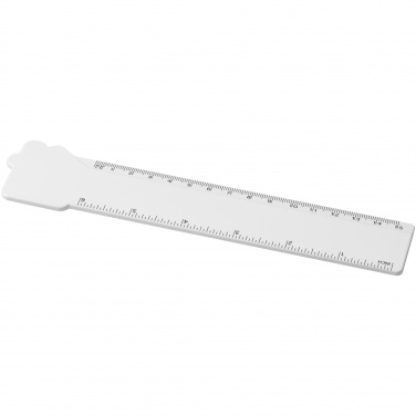 Logo trade promotional gift photo of: Tait 15 cm house-shaped recycled plastic ruler