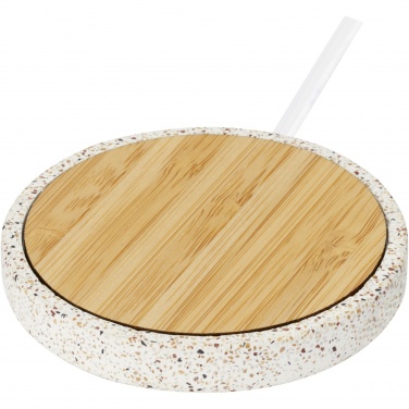 Logotrade promotional product picture of: Terrazzo 10W wireless bamboo charging pad