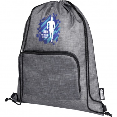 Logo trade promotional gifts image of: Ash recycled foldable drawstring bag 7L