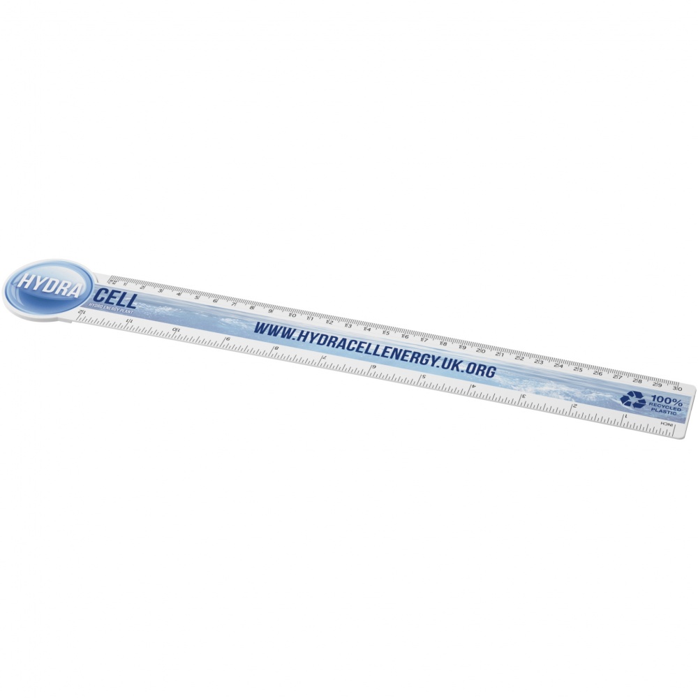 Logotrade advertising product image of: Tait 30cm circle-shaped recycled plastic ruler