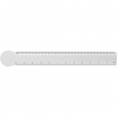 Logo trade corporate gifts image of: Tait 30cm circle-shaped recycled plastic ruler