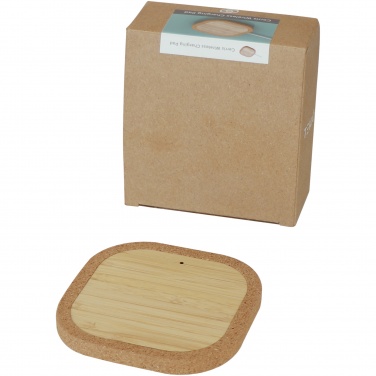 Logo trade promotional items image of: Cerris 15W cork wireless charging pad