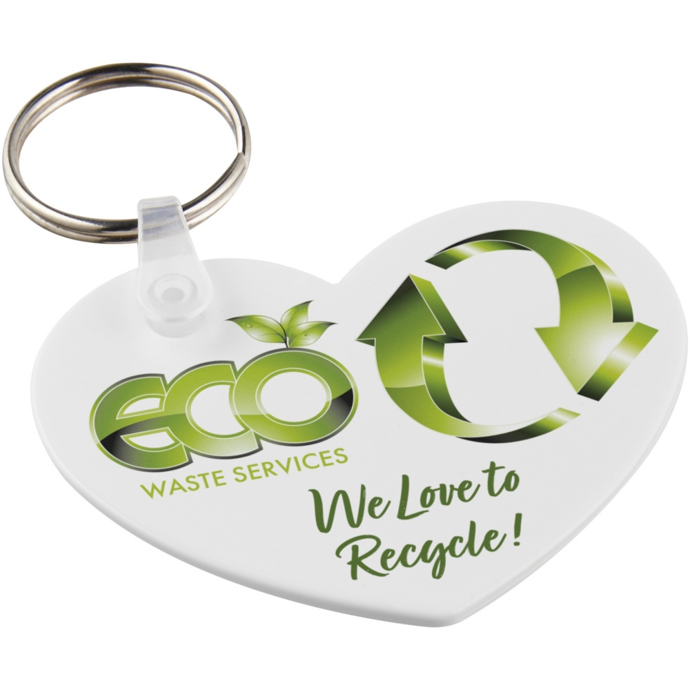 Logotrade promotional gift picture of: Tait heart-shaped recycled keychain
