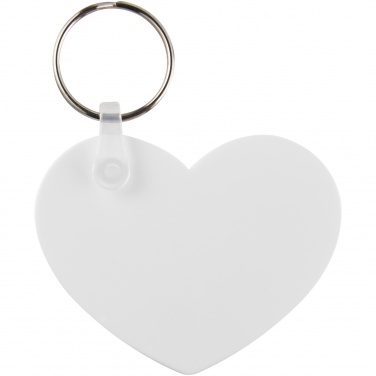 Logo trade promotional gifts image of: Tait heart-shaped recycled keychain