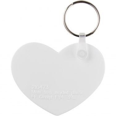 Logotrade promotional item image of: Tait heart-shaped recycled keychain