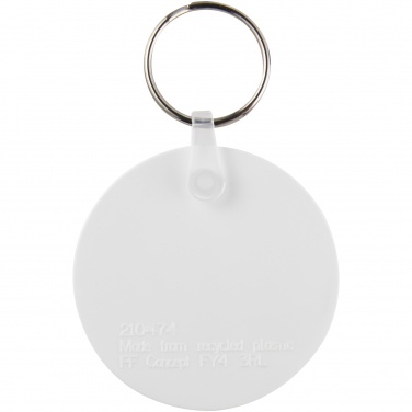 Logotrade promotional giveaway image of: Tait circle-shaped recycled keychain