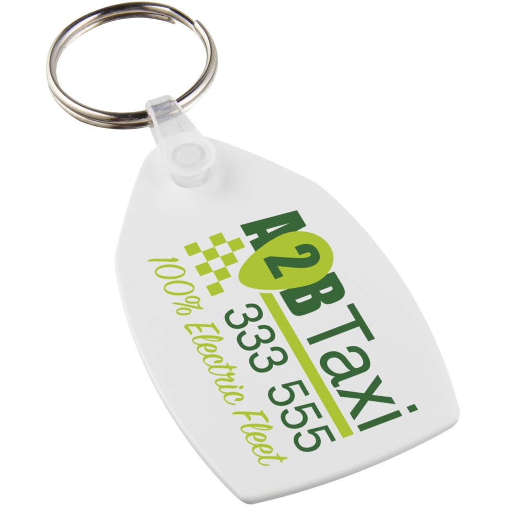 Logotrade promotional merchandise photo of: Tait rectangular-shaped recycled keychain