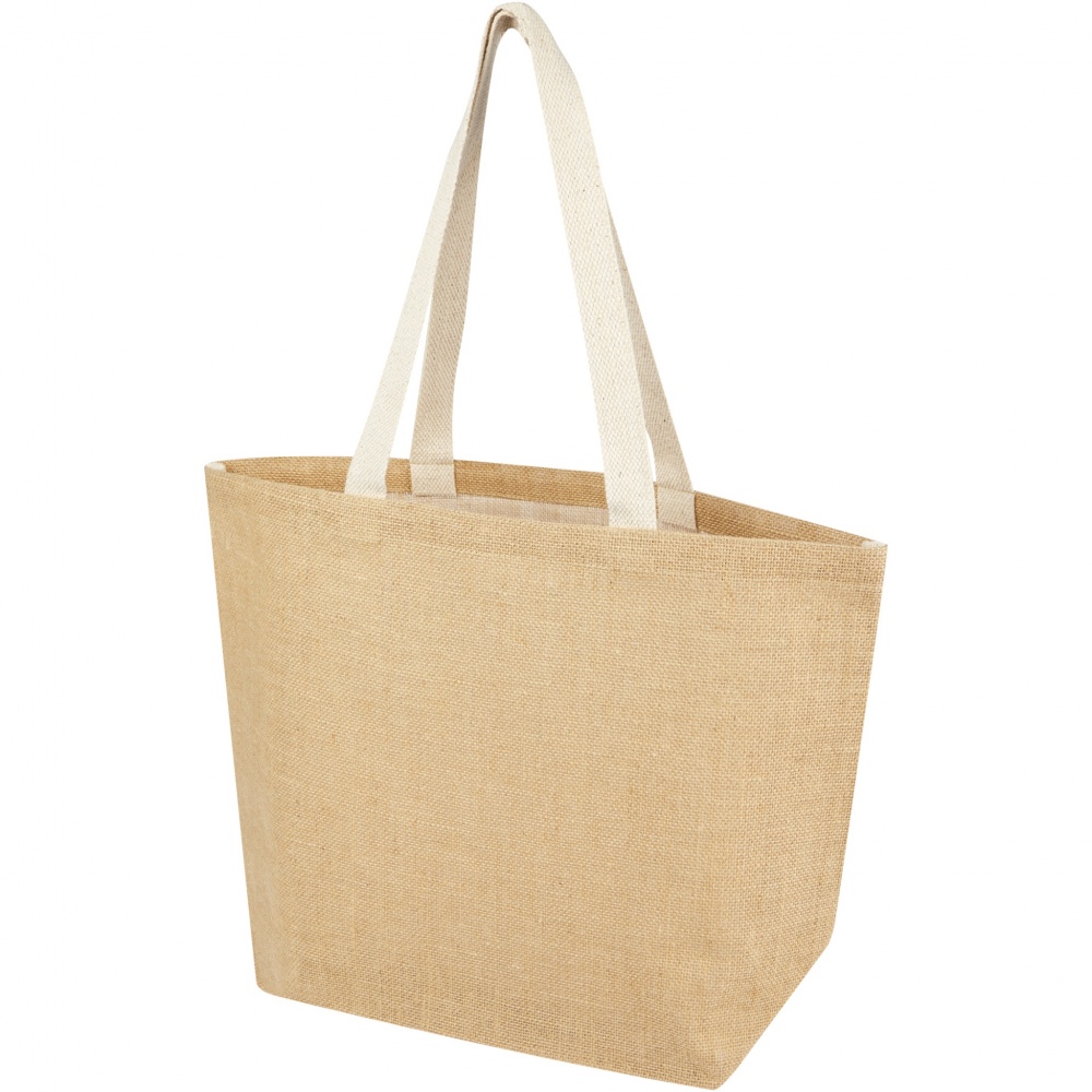 Logo trade promotional giveaways image of: Juta 300 g/m² jute tote bag 12L