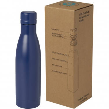Logo trade corporate gifts picture of: Vasa 500 ml RCS certified recycled stainless steel copper vacuum insulated bottle