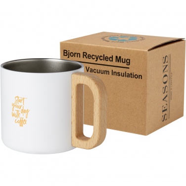 Logo trade promotional gifts picture of: Bjorn 360 ml RCS certified recycled stainless steel mug with copper vacuum insulation