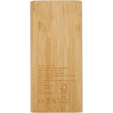 Logotrade advertising product image of: Tulda 10.000 mAh bamboo power bank