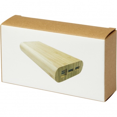 Logo trade promotional giveaways image of: Tulda 20.000 mAh bamboo power bank