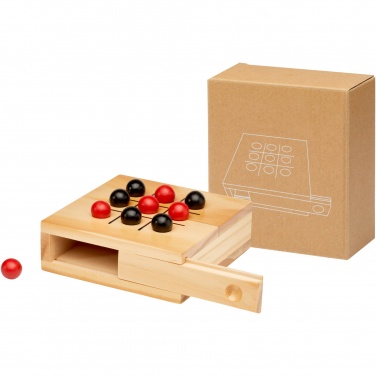 Logo trade promotional giveaways image of: Strobus wooden tic-tac-toe game