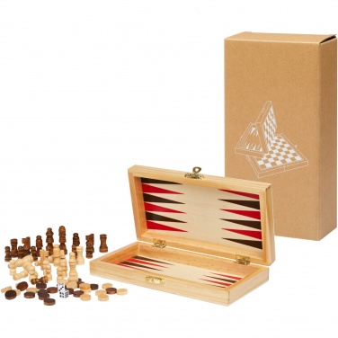 Logo trade advertising products picture of: Mugo 3-in-1 wooden game set