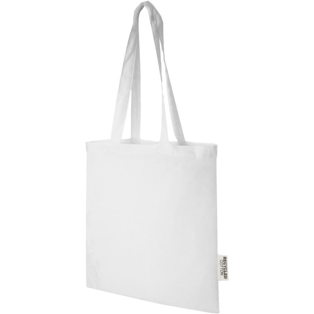 Logotrade promotional item image of: Madras 140 g/m2 GRS recycled cotton tote bag 7L