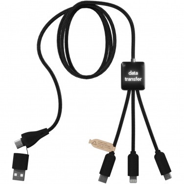 Logo trade promotional product photo of: SCX.design C45 5-in-1 rPET charging cable with data transfer
