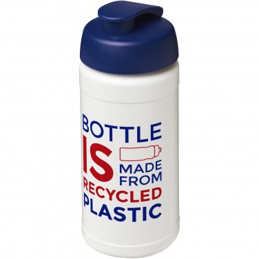 Logotrade promotional product image of: Baseline 500 ml recycled sport bottle with flip lid