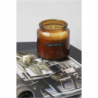 Logo trade promotional merchandise picture of: Wellmark Let's Get Cozy 650 g scented candle - cedar wood fragrance