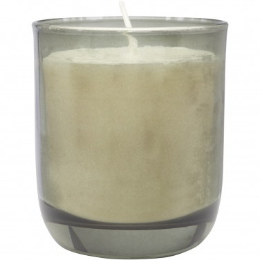 Logo trade promotional gift photo of: Wellmark Discovery 200 ml hand soap dispenser and 150 g scented candle set - dark amber fragrance