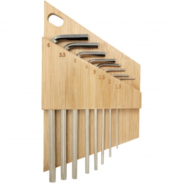 Logo trade business gift photo of: Allen bamboo hex key tool set